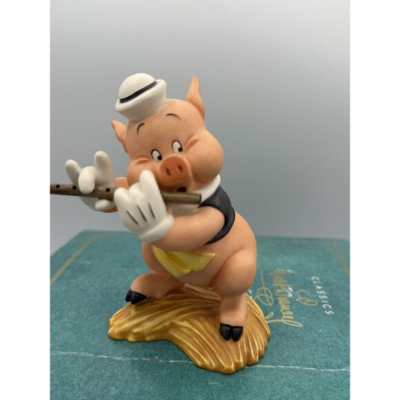 WDCC Fifer Pig “I Toot My Flute” Three Little Pigs Disney COA Box 5.25” Tall - Picture 2 of 9